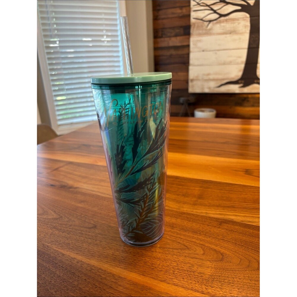 Starbucks Washington State Evergreen Flora Teal 24 Ounce Tumbler